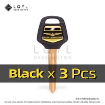 잠금장치 도난방지 오토바이 자전거 혼다 바이크 오토바이 포경 블랭크 교체 키 3 개 골드윙 GL1200 GL -2, [03] A 3 PCS Black, 03 A 3 PCS Black