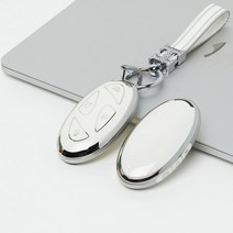 디브올 현대 더뉴아반떼CN7 쏘나타디엣지 디올뉴그랜저GN7 디올뉴코나SX2 아이오닉6 싼타페MX5 스마트키 케이스+H큐빅체인, 7버튼, 실버화이트