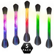 National Geographic 라이트 업 스카이 로켓 LED 런처 장난감 최대 100피트 높이 발사, Rocket Refill Kit