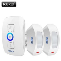차임벨 무선초인종 도어 차인 챠임 벨 KERUI M525 32 곡 옵션 500ft 도어 차임 홈 보안 웰컴 무선 초인종, 06 1receiver 2Motion_01 EU 플러그