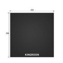 KINGROON-3D 프린터 KP5L 플랫폼 울트라베이스 히트 베드 스퀘어 빌드 표면 320*310mm 격자 유리 블랙 플레, 02 Glass Only
