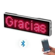 LED전광판 매장 홍보 광고 보드 완전히 새로운 블루투스 led 이름 배지 diy 프로그래밍 가능한 스크롤 메시지 미니 led 디스플레이, 빨간색