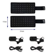 무릎치료기 온열 마사지기 찜질기 무릎 진동 안마기 2pcs 휴대용 근적외선 장치 led 팔 슬리머 패드 목 관절 통증 완화 자동 끄 타이머 포함, 우리 플러그, 크기 31x17cm