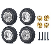 RC카타이어 4pcs beadlock wheel rims kyosho mini-z 4x4 118 jimny 124 지프 랭글러 hilux 서핑 rc 크롤러 자동차 용 고무 키트, 8645-c