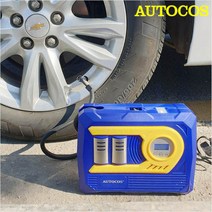 자동차 타이어 공기압 주입기 체크 에어펌프 컴프레셔 180W 듀얼실린더 ACP-747, 25mm 자전거 체안락
