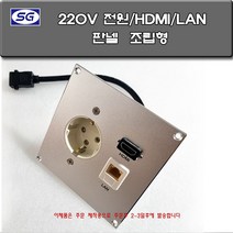 신길전자 벽부판넬 220V전원 HDMI LAN 115x115 조립완제품 알루미늄 플레이트 LAN8P HDMI줄젠더, 벽부판넬 220V전원 HDMI LAN 조립완제품