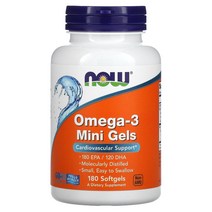 나우푸드 오메가 3 Mini Gels 180 EPA / 120 DHA 180 연질캡슐