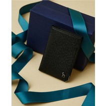 23SS [Online Limited] 블랙 실버바장식 소가죽 카드지갑 HJHO3E942BK