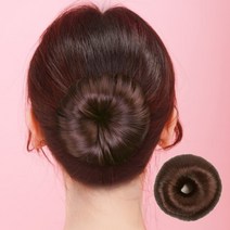 똥머리가발 한복올림머리 부분가발 올림머리, 다크브라운(b)