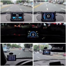 HUD 차량용 헤드업 디스플레이 다기능 gps obd2 hud 게이지 디지털 속도계 업, p22 게이지, 1개