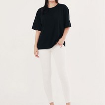 여자 남자 여름 오버핏 면100% 반팔티 수학여행코디 출근룩 출퇴근 여친룩