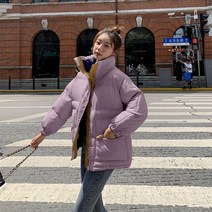 숏패딩 크롭패딩 할머니 패딩 여학생패딩 학생숏패딩 구스 숏패딩 여성경량패딩 다운 재킷 여성 느슨한 짧은 면화 재킷 작은 재킷 학생 겨울 ​​두꺼운 재킷
