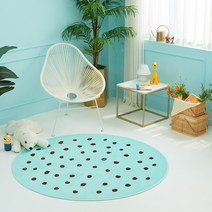 민트초코 모던 인테리어 사계절 거실 원형 러그 카페트