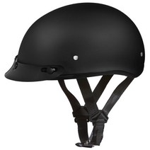 Daytona Helmets 하프 스컬 캡 오토바이 헬멧 DOT 승인 하이 글로스 블랙 S USA 미국, Dull Black, With Visor