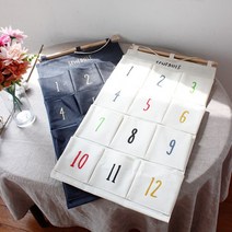 스케줄 월포켓 영수증 보관 패브릭월포켓 다용도 포켓, 컬러풀 화이트