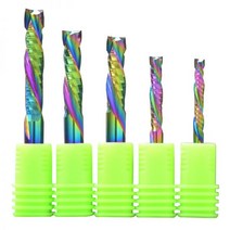 1 pcs 31754568mm 2 플루트 위아래 컷 dlc 코팅 밀링 커터 우드 파티클 보드 용 2f cnc 목공 엔드 밀