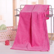 강아지 드라이룸 펫 드라이기 애견 고양이 마이크로 화이버 35x75cm 드라이 헤어 땀, 35x75cm 110g, 다크 핑크