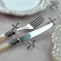 블리스홈 스텐 덤벨 수저받침 커트러리받침 플레이팅, M(8cm), 6P