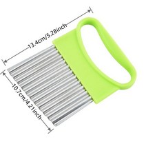 나무파쇄기 잔가지파쇄기감자 커터 칩 프렌치 프라이 메이커 필러 컷 반죽 과일 야채 주방 물결 모양 슬라, 03 Green 2