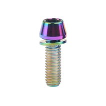 M5 M6 티타늄 와셔 육각 소켓 볼트 원추형 헥사곤 렌치 자전거 나사 스크류, Rainbow, 20mm