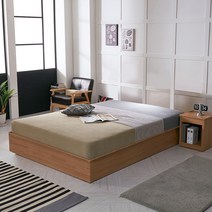 브라보가구 로라 헤드리스 침대+독립매트리스, 그레이