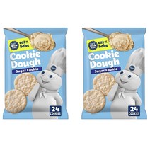 Pillsbury Sugar Cookie Dough 미국 필스버리 달콤한 슈가 쿠키 도우 생지 반죽 24개입 2팩