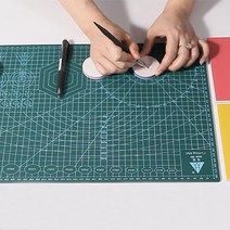 30x22 책상 커팅매트 데스크 커터칼 재단 제도 고무 받침 패드, 블랙