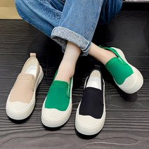 바이시유 여성운동화 발편한 여자 운동화 신발 슬립온 스니커즈 슬립