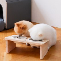 말썽쟁이여름 강아지 고양이 반려견 애견 애완견 소형견 중형견 펫 편백나무 원목 각도 세라믹 도자기 식기 밥그릇 물그릇 식탁 그릇 식판 밥통 1구 2구 3구, 편백나무 베이직 1구 식기