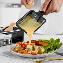 스위스라끌렛 raclette 미니치즈멜팅스토브 그릴 테플론 코팅 미니팬 고체연료, 세트