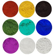 색조 파우더 무기 9color 20g 화이트 옥사이드 레드 옐로우 블랙 그린 블루 망간바이올렛, C61-6735 (크롬옥사이드그린) 20g