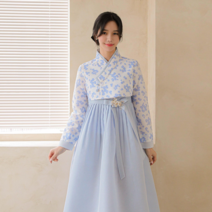 민한복 비안나 여성 계량 철릭 원피스 여자 개량 퓨전 허리 치마 드레스 생활한복
