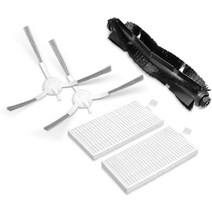 TP-Link 로봇 청소기용 Tapo RV30 Plus RV10 Plus용 걸레 크로스 RVA300, [04] 4. 메인 브러쉬 1 사이드 브러쉬 2 물로