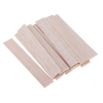 QDY 2x 천연 발사 나무 스트립 어린이 나무 보트 모델 DIY, 20 조각 110mm