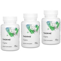 Thorne 쏜리서치 엘라이신 500mg 60캡슐 X3통 L-라이신 라우르산칼슘 엘리신