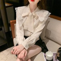 여성 봄신상 셔츠 블라우스 리본 남방 빅사이즈W230103021