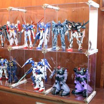 엠블럭스페셜 F타입 2층x2칸 4칸형(앞/뒤덮개포함) 피규어 건담 레고 장난감 다이캐스트 핫토이 진열장 장식장 진열대 아크릴케이스, 1세트