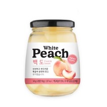 조이웰 백도 병조림, 6개입, 345g