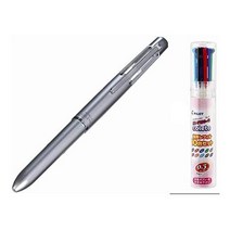 [PILOT 일본직구] 파이롯트 멀티 펜 바디 하이테크 C 콜레토 1000 실버 바디 (LHKC-1SC-S) + 0.3mm 리필 10 컬러 세트 (LHKRF1SC310C)