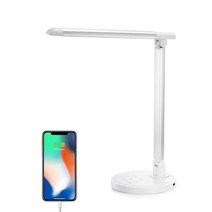 Consciot 12W LED 데스크 램프 화이트, White, White