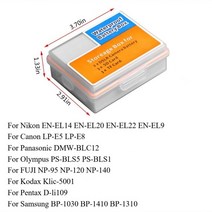 카메라 배터리 보관함 정리함 SD 메모리 카드 케이스 캐논 LP-E6 BP-511 소니 NP-FZ100 NP-FM500H NP-FM50 니콘 EN-EL15 EN EL3E EL3, [03] 1x EN-EL14 Box