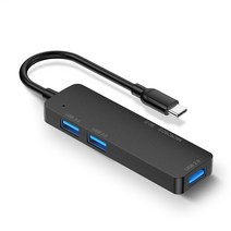 3 포트 USB 3.0 허브 카드 리더기 C 타입 c 분배기 미니 2 인 1 카드리더 SD TF 마이크로 Windows Vist, [06] black type c