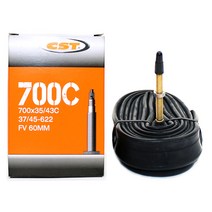 타보자고 700c 자전거 튜브 700x35c/ 700x38c/ 700x43c FV60 그래블 바이크 사이클로 크로스 (35/43-622), 1개