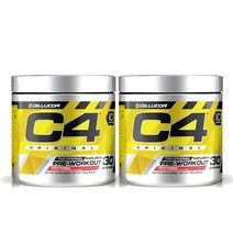 Cellucor 2개 C4 부스터 오리지널 헬스 프리워크아웃 후르츠펀치 30 서빙 195 g, 195g