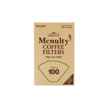 맥널티 핸드드립 커피필터 2~4인용 100개입 커피여과지, 1개, 100개