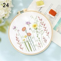 서양자수 유럽풍 꽃 패턴 키트 DIY, 24