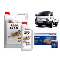 [캐스트롤 GTX 5W30] 포터2 합성엔진오일 패키지 세트, 1개