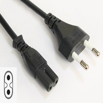 국산 8자코드 220V 1m 케이블 파워연장 AC전기선 컴퓨터노트북 PC모니터 아답터 어댑터전원선 오디오게임기