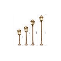파워솔라 유럽풍엔틱전기가로등 체크무늬1등 80cm 110cm 140cm 170cm 잔디등 정원등 공원등 펜션등 인테리어등 가로등