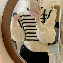 레이어드 니트블라우스